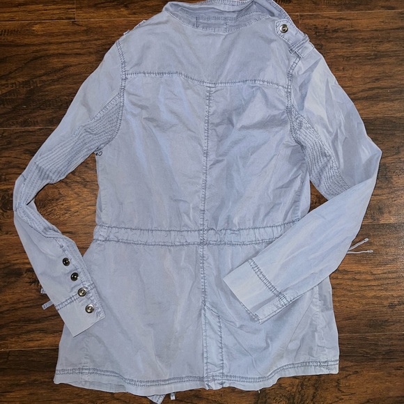 Marrakech for Anthropologie Dusty Blue Utility Anorak Jacket Small S - Picture 4 of 4